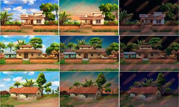 Village Background - JPG only (Pack of 50)