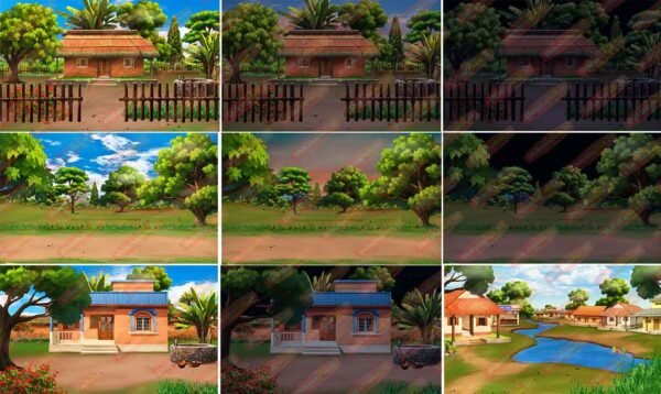 Village Background - JPG only (Pack of 50) - Image 11