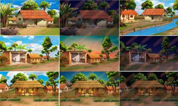 Village Background - JPG only (Pack of 50) - Image 12