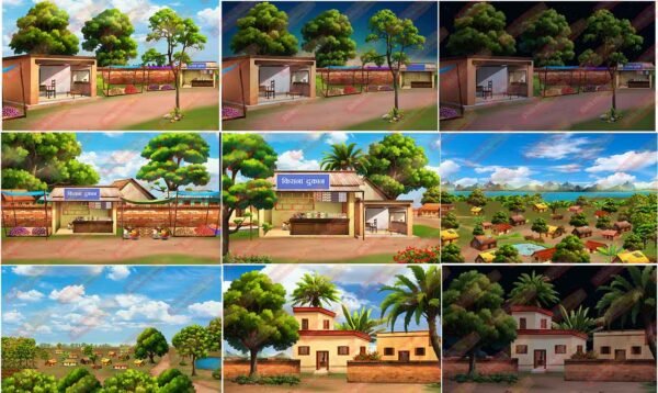 Village Background - JPG only (Pack of 50) - Image 4