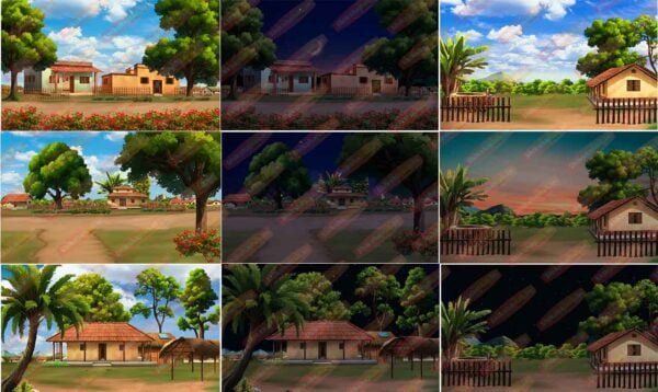 Village Background - JPG only (Pack of 50) - Image 5