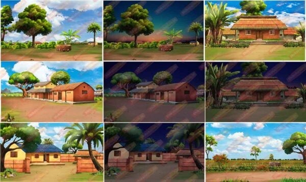 Village Background - JPG only (Pack of 50) - Image 6