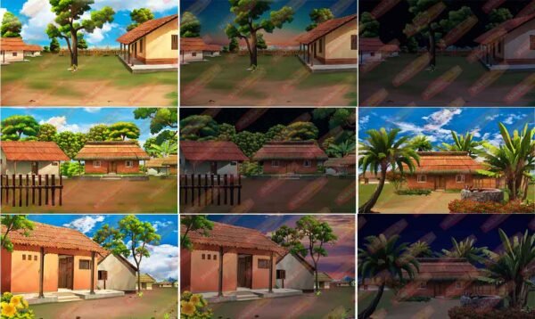 Village Background - JPG only (Pack of 50) - Image 8