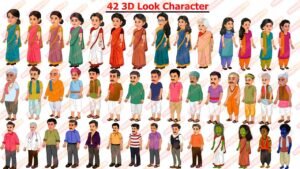 3D Texture Character (Pack of 42)