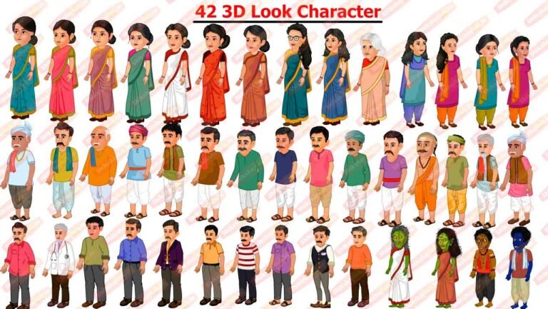3D Texture Character (Pack of 42)