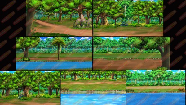 Premium Jungle Background - PSD file (Pack of 16) - Image 2