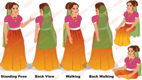 Indian Rajkumari Character (Fla File)
