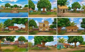 Premium Cinematic Village, Khet & Jungle Background - JPG File only (Pack of 50)