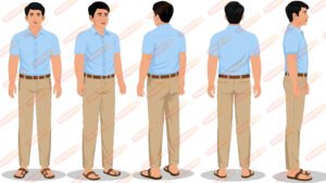 Young Men Vector Character with ALL POSES (fla files)