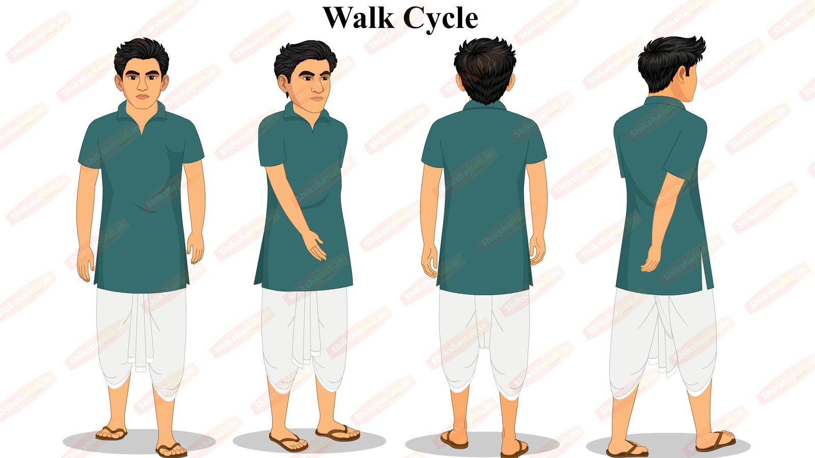 Premium Cinematic Character (Pack of 4) With all Poses, Walk Cycle and Sitting Pose - Image 12